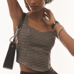 DOLAN sweetheart cropped corset tank NWT